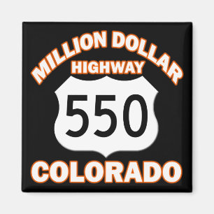 MILLION DOLLAR-LANDSTRASSE COLORADO 550 MAGNET