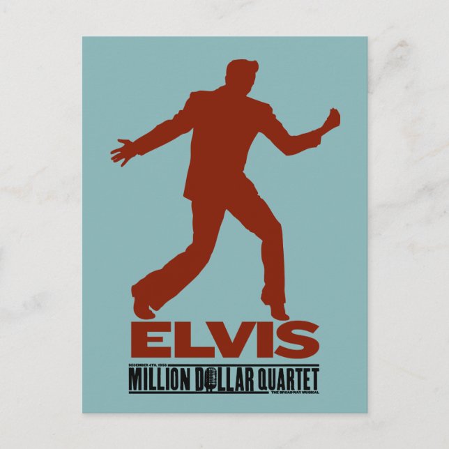Million Dollar Quartett Elvis Postkarte (Vorderseite)