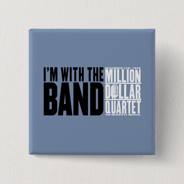 Million Dollar-Quartett "ich bin mit dem Band " Button (Vorderseite)