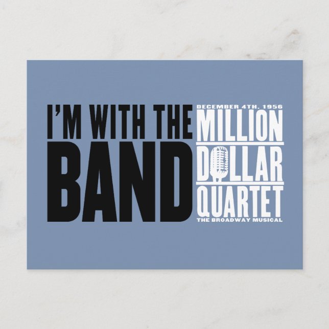 Million Dollar-Quartett "ich bin mit dem Band " Postkarte (Vorderseite)