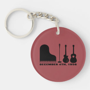 Million Dollar-Quartett-Instrumente - Schwarzes Schlüsselanhänger