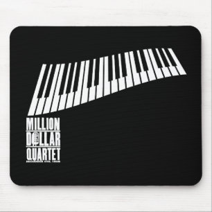 Million Dollar-Quartett-Klavier - Weiß Mousepad