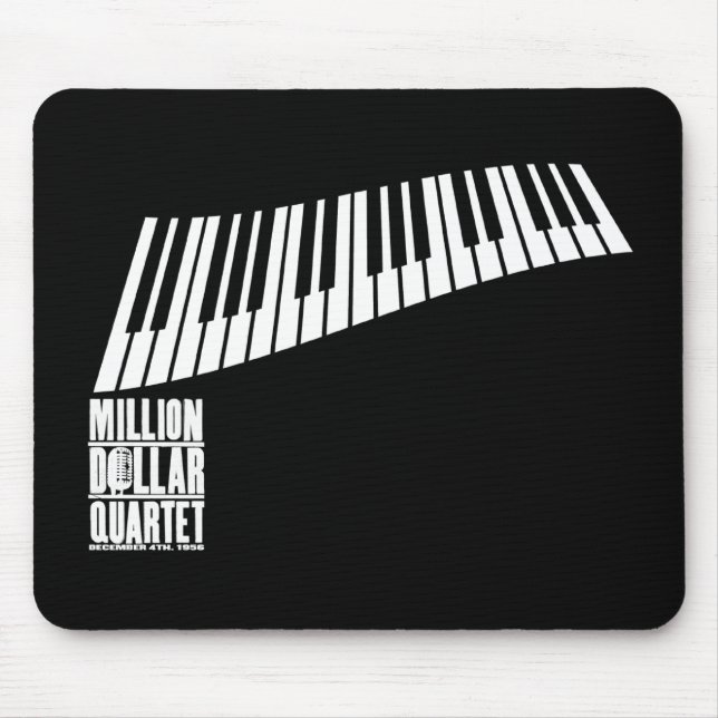 Million Dollar-Quartett-Klavier - Weiß Mousepad (Vorne)