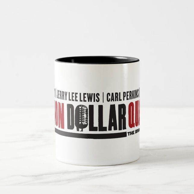 Million Dollar-Quartett-Logo Zweifarbige Tasse (Mittel)