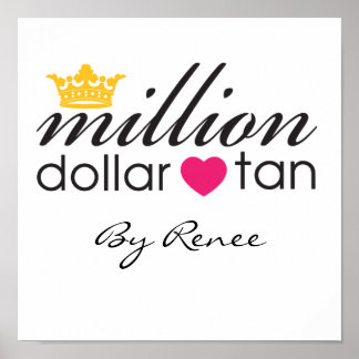 Million Dollar Tan Leinwand Zeichen Poster