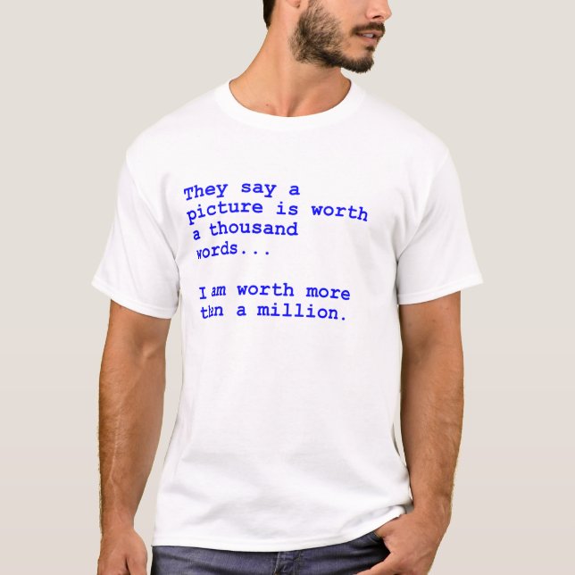 Million Dollar-Wörter T-Shirt (Vorderseite)
