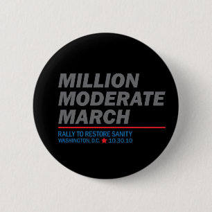 Million gemäßigter März Button