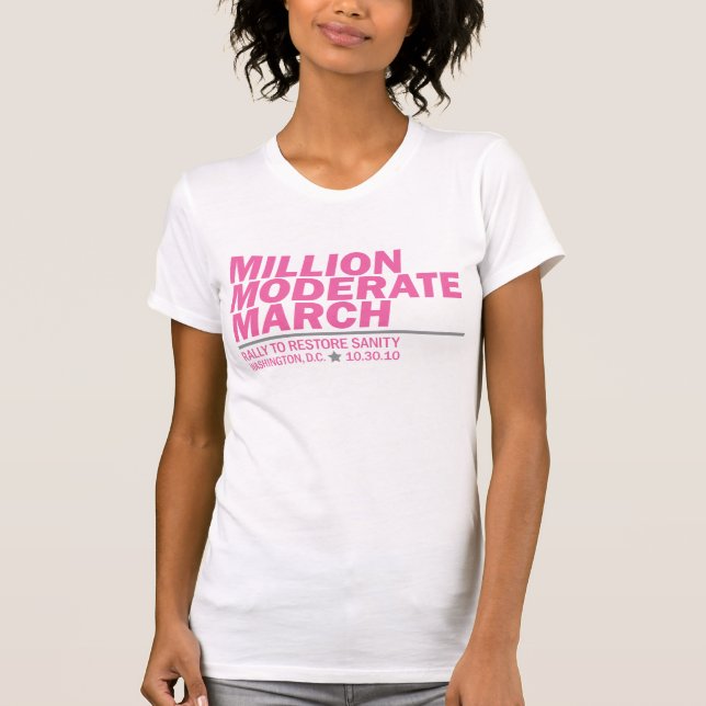Million gemäßigtes März-Rosa T-Shirt (Vorderseite)