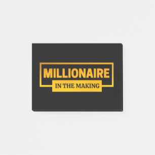 MILLIONAIRE IM MAKING POST-IT KLEBEZETTEL