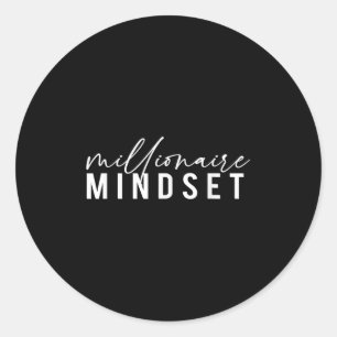 Millionaire Mindset Inspiration Mind Motivationa Runder Aufkleber
