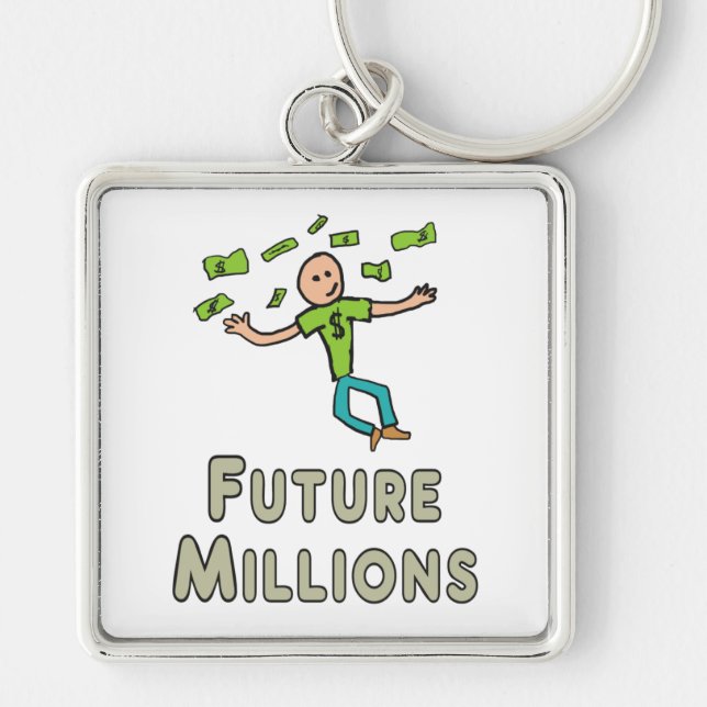 Millionär (in Millionen) Schlüsselanhänger (Vorne)