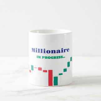 Millionär in Progress Trading Keramik Tasse, Stock Kaffeetasse