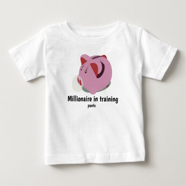 "Millionär in Trainingshosen" Baby T-shirt (Vorderseite)