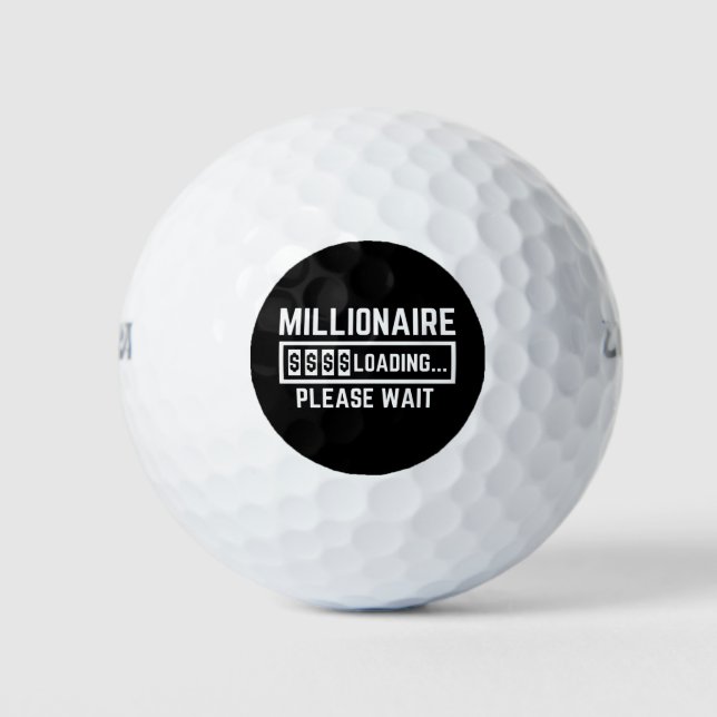 Millionär Laden bitte warten Golfball (Vorderseite)