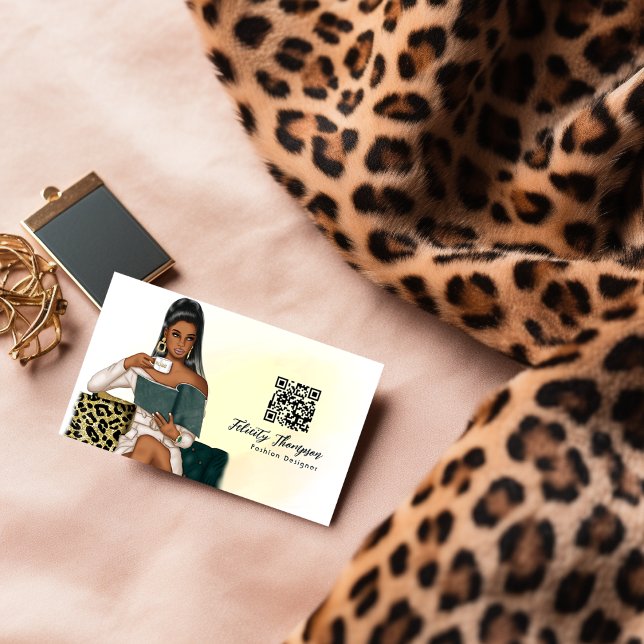 Millionär-Mentalität-Boss-Lady-QR-Code Visitenkarte (Von Creator hochgeladen)