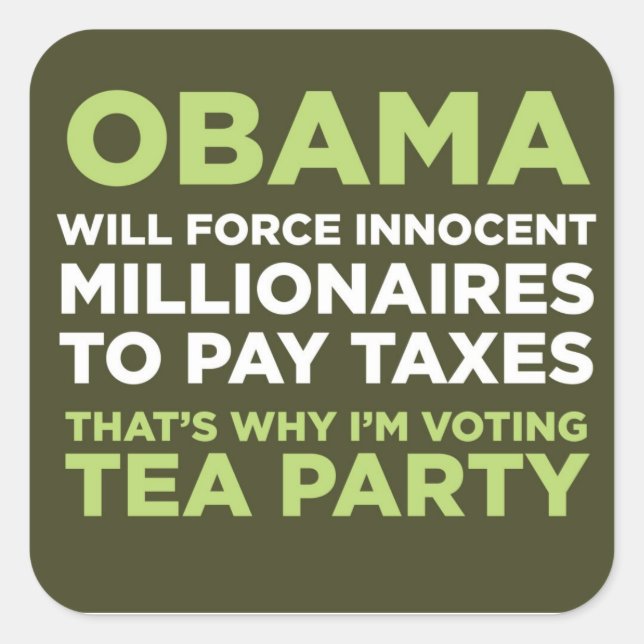 Millionäre Quadratischer Aufkleber (Vorderseite)