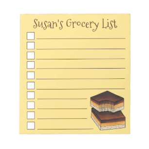 Millionär's Shortbread British Bake Grocery List Notizblock