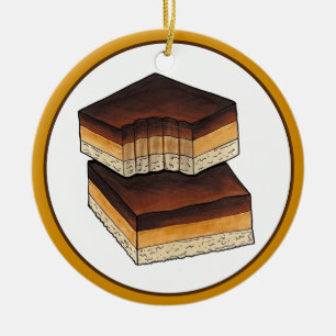 Millionär's Shortbread Caramel Squares UK Food Keramik Ornament