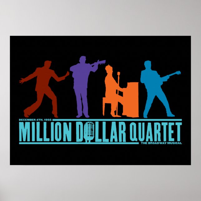 Millionen Dollar Quartett für Bühne Poster (Vorne)