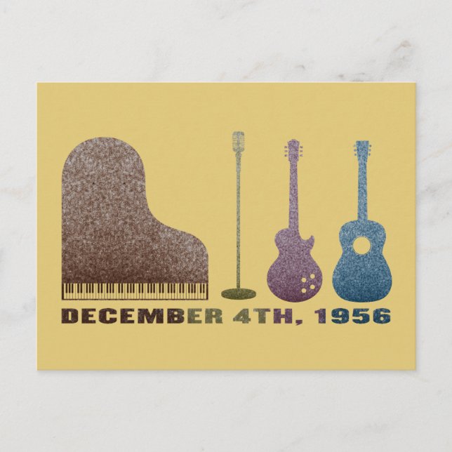 Millionen Dollar Quartett Instrumente - Farbe Postkarte (Vorderseite)