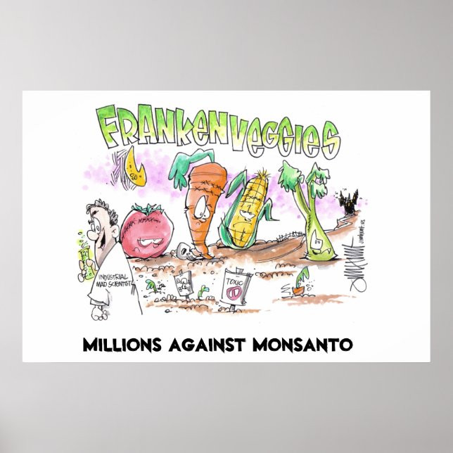Millionen gegen Monsanto Franken Veggies Poster (Vorne)