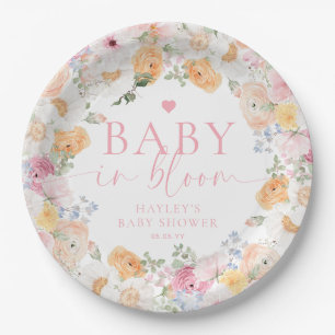 Millionenblütenbaby in Bloom Baby Shower Pappteller