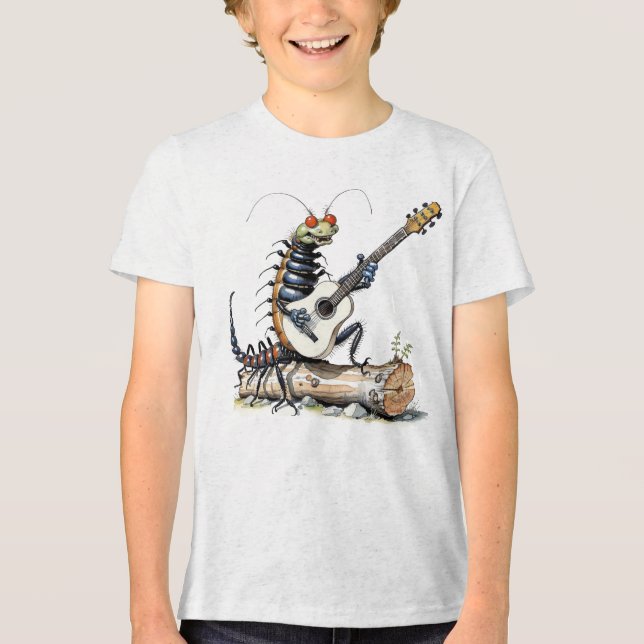 Millipede Gitarrist Tri-Blend Shirt (Vorderseite)