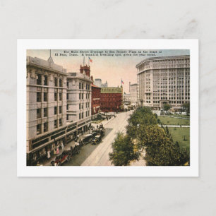 Mills St., El Paso, Texas Vintage Postkarte