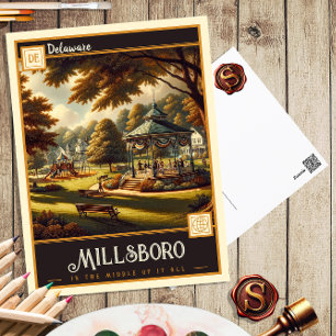 Millsboro, Delaware Vintage Postkarte