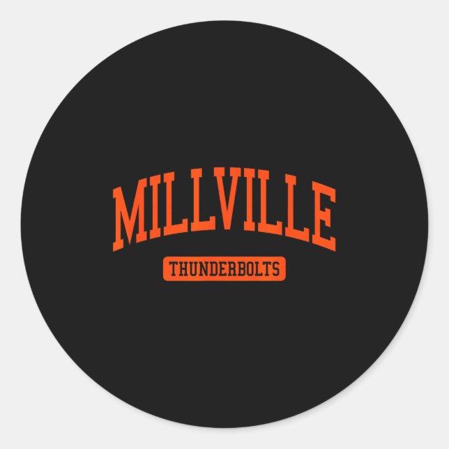 Millville High School Hs Millville Nj Varsity Srts Runder Aufkleber (Vorderseite)