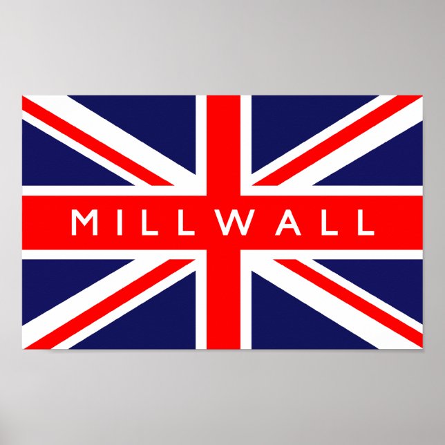 Millwall UK Flag Poster (Vorne)