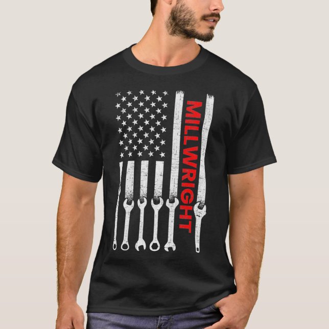 millwright American Flag millwright _1  T-Shirt (Vorderseite)