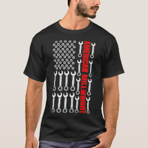 Millwright Design Patriotic US American Flag Gift T-Shirt