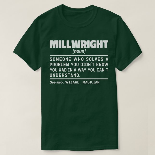 Millwright Noun Machine Operator Vater Vathage Day T-Shirt (Design vorne)