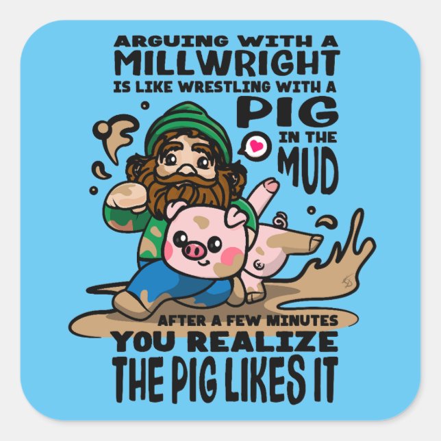 Millwright Sticker (Vorderseite)