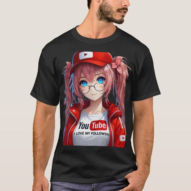 MILLY Q CHICA ANIME INFLUENCER CON ROPA DE YOUTUBE T-Shirt (Vorderseite)