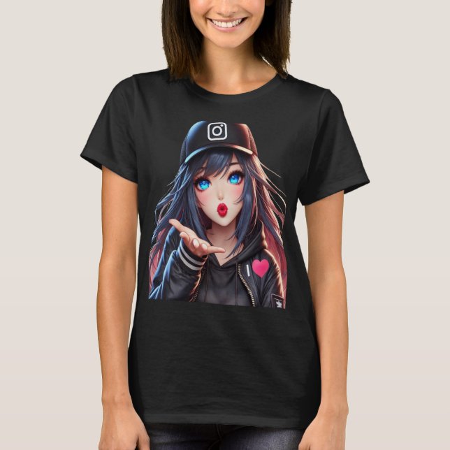 MILLY QUEEN, CHICA ANIME INFLUENCER T-Shirt (Vorderseite)