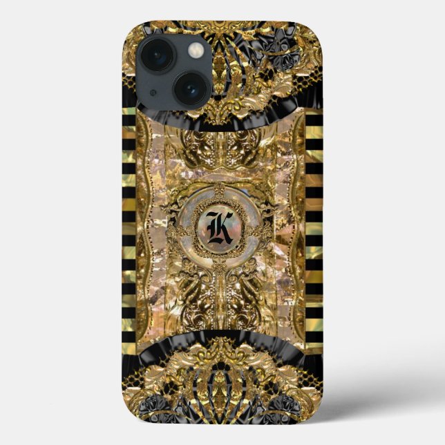 Millysteem Elegant Monogram Case-Mate iPhone Hülle (Rückseite)