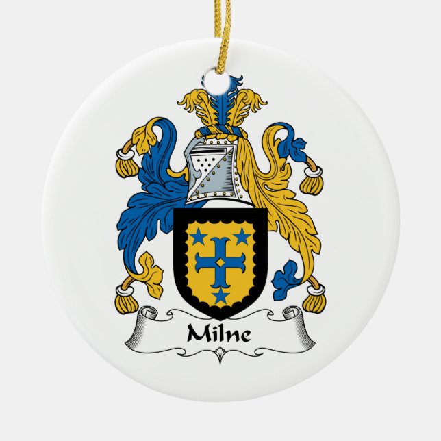 Milne Familienwappen Keramik Ornament (Vorne)