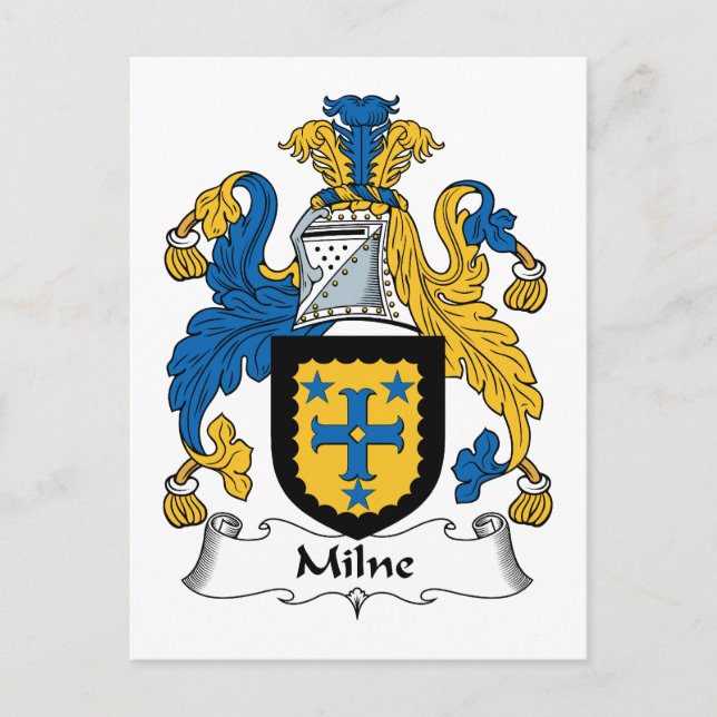 Milne Familienwappen Postkarte (Vorderseite)
