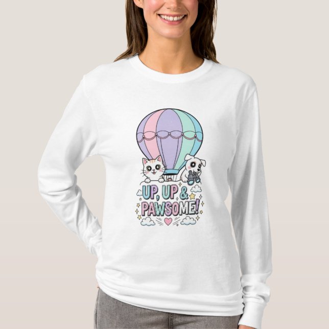 Milo & Bo Hot Air Ballon Long Sleeve T - Shirt (Vorderseite)