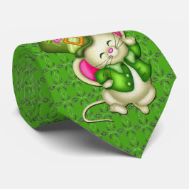 Milo Dale St. Patrick's Day Green Mouse Männer Kra Krawatte