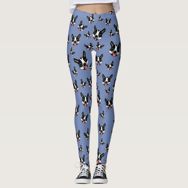 Milo das Boston Terrier Leggings (Vorderseite)