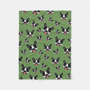 Milo der Boston Terrier Fleecedecke