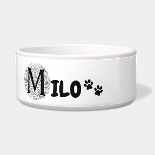 Milo - Hunde und Katzen personalisierte Schale Napf