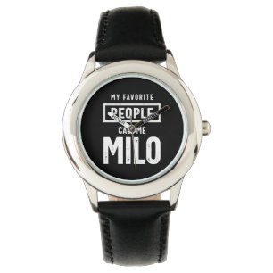 Milo Personalisiert Name Geburtstagsgeschenk Armbanduhr