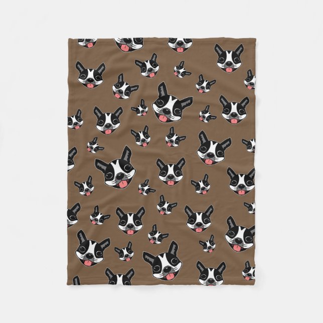 Milo The Boston Terrier Fleecedecke (Vorderseite)