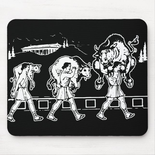 Milo von Croton und von Stier - Turnhalle Mousepad (Vorne)
