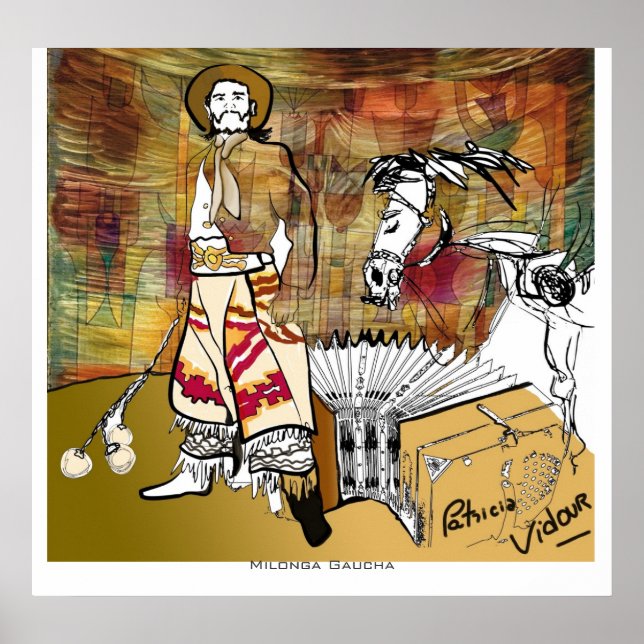 Milonga Gaucha Tango Poster (Vorne)