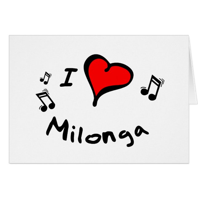 Milonga I Herz-Liebe Geschenk (Vorderseite (Horizontal))